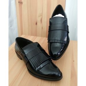 🆕ZARA Zapato Style Black Patent Leather Loafers